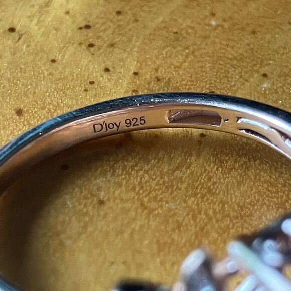 Natural Rose de France Sterling Silver Cocktail Ring Size 9 - Picture 5 of 8